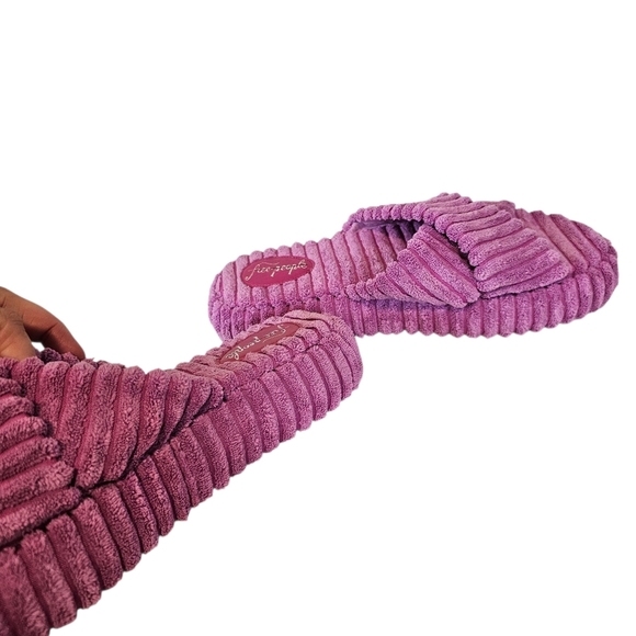 Free People Barbiecore Orchid Two Days In Ibiza Platform Slide Sandel Textured - Picture 5 of 9